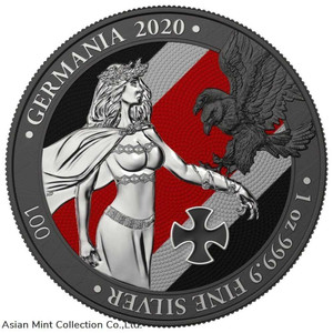 2020 - Germania 5 Mark-Germania-Iron Cross - 1 Oz Silver Coin physical World Coins Germania Mint