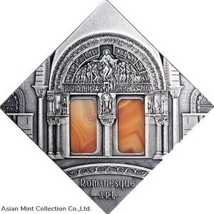 2014 - Romanesque Art The Art that Changed the World Antique finish Silver 1$ Niue
