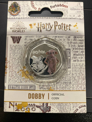 2021 Cook Island $25Cents Harry Potter Wizarding World DOBBY Silver Proof Heptagonal Shaped
