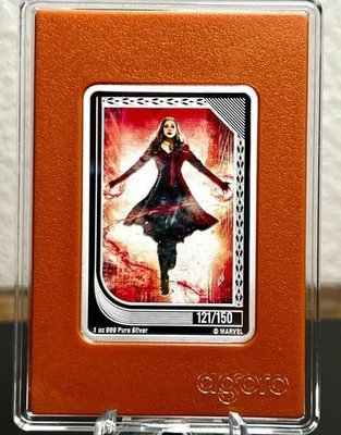 2025 Agoro Marvel INFINITY SAGA Trading Coin SCARLETT WITCH #121 Topaz 1oz