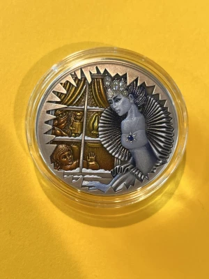 2022 Niue Fairy Tales Snow Queen 1 oz. Silver Antiqued Coin