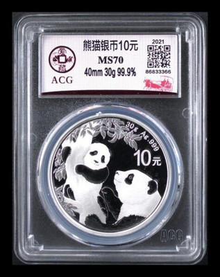 2021 - China 10 Yuan Panda Silver 30 g