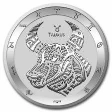 2022 Tokelau 1 oz .999 Silver $5 Zodiac Series: Taurus in Capsule