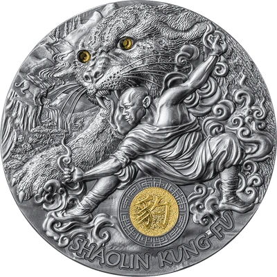 2023 - Shaolin Kung Fu Leopard Martial Arts Styles 2 oz Silver Coin Niue