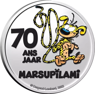 2022 - Belgium 5 Euro 70 Years Marsupilami Colored