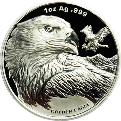 2023 - Golden Eagle 1 oz Silver 999 2 Dollar Samoa PL / Prooflike Silver Coin