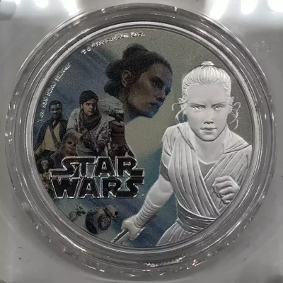 2019 Niue 1 oz Silver $2 Star Wars The Rise of Skywalker: Rey