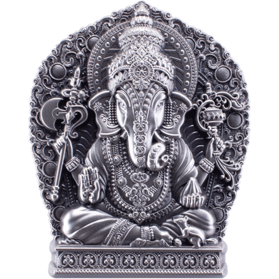 2023 South Korea Ganesha 2oz Silver Antiqued Stacker physical Themed Coins Korean Mint (KOMSCO)