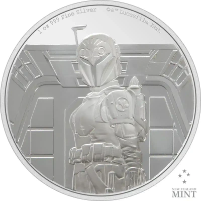 2022 - 1 OZ Silver Proof Coin - Star Wars Mandalorian Bo-Katan Kryze physical Themes & Pop Culture New Zealand Mint