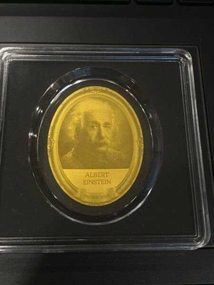 2022 - Coin | Coin Albert Einstein Fine Gold 999/1000 | Fine Gold 999/1000 physical Gold Coins No Show Mint