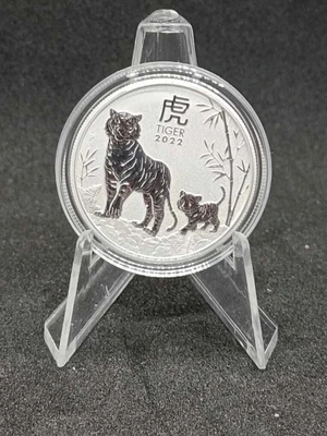 2022 - AUSTRALIA 50Cents YEAR OF THE TIGER LUNAR 1/2 OZ SILVER 999 physical Themes & Pop Culture 