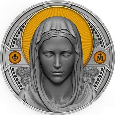 2022 - Maria of Nazareth 2 oz Antique finish Silver Coin 2000 Francs CFA Cameroon