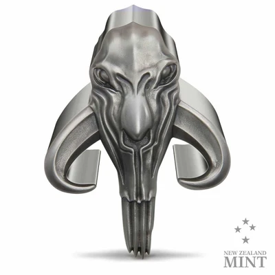 2023 Niue Star Wars Mandalorian Mythosaur 2oz Silver Antiqued Coin