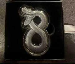 2023 Chad 2 oz Silver Figure Eight Black Mamba Shaped High Relief Coin .999 Fine physical Themes & Pop Culture No Show Mint