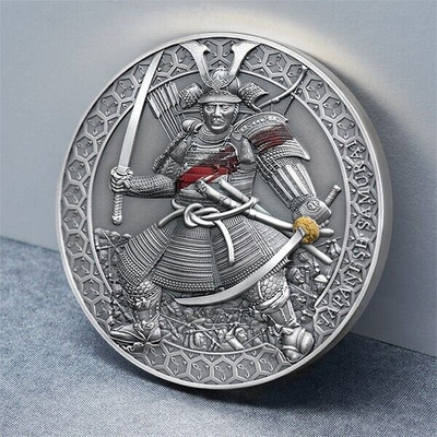 2022 - Japanese Samurai Legendary Warriors 3 oz Silver Coin Cameroon