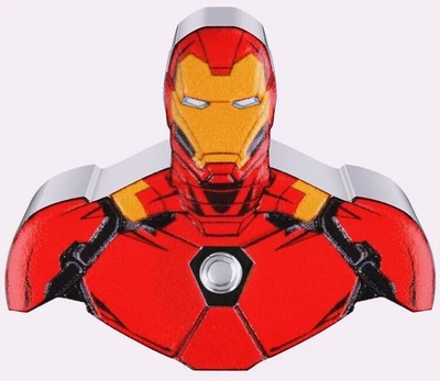 2023 - 1 oz Silver Niue Proof Shape - IRON MAN - Tony Stark - Avengers