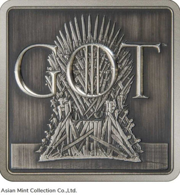 2022 Game of Thrones Iron Throne 1oz Silver Medallion physical World Coins Anonymous Mint