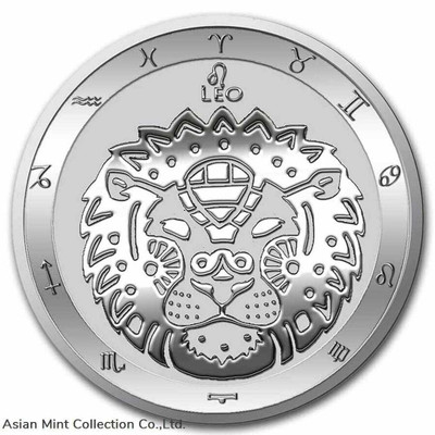 2022 - LEO $5 Zodiac Series 1 oz .999 Silver in Capsule physical Themes & Pop Culture No Show Mint