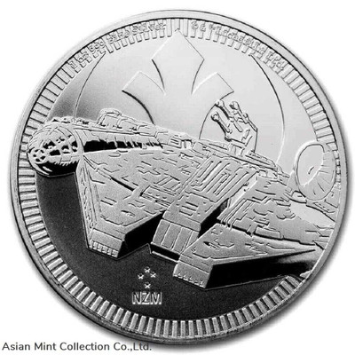 2021 Niue Star Wars Millennium Falcon 1 oz Silver - IN CAPSULE physical Themes & Pop Culture New Zealand Mint