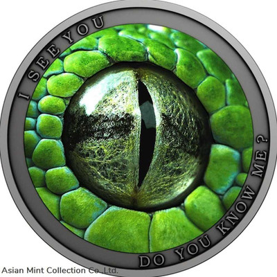 2021 Niue Wild Afrika Do You Know Me? Green Mamba Snake 1/2 oz Silver Coin physical World Coins Lithuanian Mint