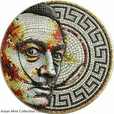 2021 $2 Niue MOSAIC SALVADOR DALI Antique Finish 2 Oz Silver Coin. physical Themes & Pop Culture Lithuanian Mint