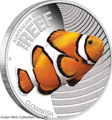 2010 - Australian Mint - Sea Life The Reef Clownfish physical World Coins 