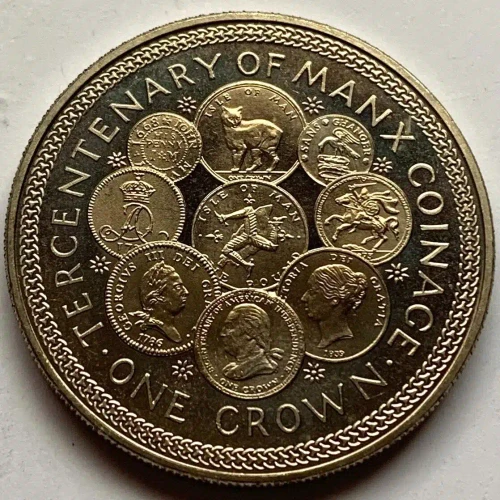 Isle of Man 1 Crown 1979 One Tercentenary of Manx Coinage Elizabeth II