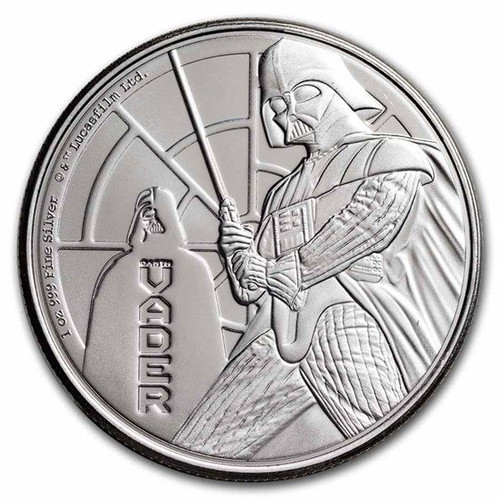 2022 - Darth Vader™ Star Wars™ 1oz Niue $2 Silver Coin with Coin Capsule