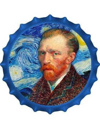 2022 - VAN GOGH Bottle Cap Shape Silver Coin 1000 Francs Chad
