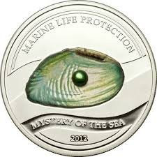 2012 - Palau Silver $5 Marine Life Protection Mystery of the sea