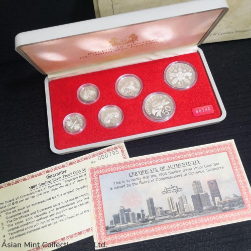 1985 Singapore Official Commemorative Sterling Silver Proof coin