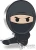 NINJA Warriors of History Chibi 1 Oz Silver Coin $2 Niue 2022