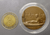 Bronze medal with black patina, depicting His Majesty the King sailing a Micro Moth, 13th Asian Games, 1998.