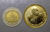 Chulalongkorn coin, the Great King, with Luang Por Koon on the back, made of gold-plated brass, 1995, authentic, consecrated by Luang Por, with original box.