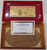 Commemorative gold plate for the 80th birthday anniversary of His Majesty King Rama IX, 2007, "99.79% gold type" with certificate and complete box.