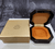 Coin box, empty box, contains 1 coin hole, octagonal cube shape, from the Treasury Department, wooden box, good condition, with outer box