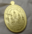 The auspicious coin of Luang Pu Sila Sirichanto (separate committee set, antique gold plated, blue enamel) commemorating the 80th birthday of Dharma Uthayan, Kalasin Province, year 2024.