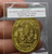 The auspicious coin of Luang Pu Sila Sirichanto (separate committee set, antique gold plated, blue enamel) commemorating the 80th birthday of Dharma Uthayan, Kalasin Province, year 2024.