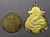 Padtal coin, good luck, wealth, model: Miracle of Grandfather Sri Suttho, rainbow-colored material, gold mask, embedded with sapphire, Pa Kham Chanod, Udon Thani, year 2017