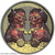 2020 - 1$ - Guardian Lions Pixiu - Dark Red &amp; Gilded - 1 Oz Silver Coin