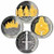 2022 Samoa King Arthur 4x1oz Silver Black Proof Coin Set physical World Coins No Show Mint