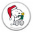 2023 - Peanuts® Snoopy Santa Holding Woodstock Colorized .999 Silver TEP &amp; Velvet Bag physical United States 