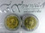 Two colors 10 baht coin, 60th anniversary commemorative coin, Department of Internal Trade 2002, unu