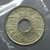 1945 - Thailand 1945 - 10 Satang Tin Coin - Bua Kanok Khaeng Singh Pattern, unused.