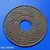 1935 - Copper Money 1 Satang, satang Hole physical Thailand 