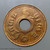 1920 - Copper Money 1 Satang, satang hole, less used physical Thailand 