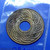 1937 - Copper Money 1 Satang, hole satang , has stains from storage and has not been used.