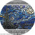 2022 - Starry Night Vincent Van Gogh Stained Glass Art 2 oz Silver Coin Ghana