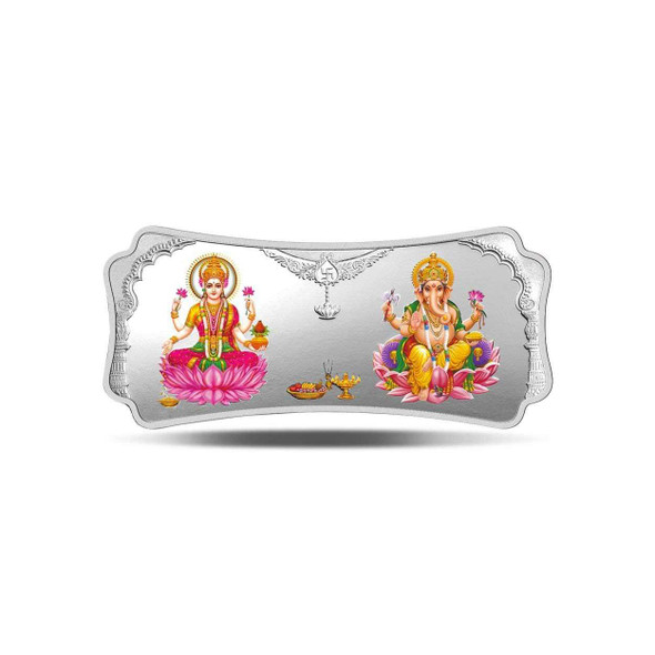 MMTC-PAMP Lakshmi 50 grams colorized silver bar