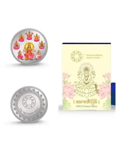 MMTC-PAMP Ashta Lakshmi 20 grams colorized silver bar